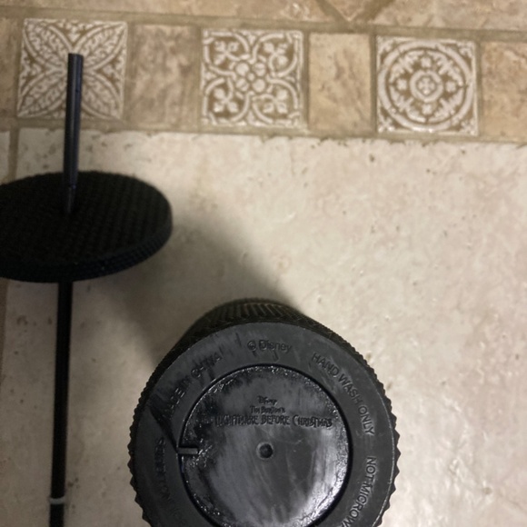 Disney Tim Burton The Nightmare Before Christmas Textured Tumbler Cup with Straw - Picture 3 of 5